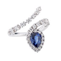 Anillo Valentina Callegher Mujer in Oro blanco Zaffiro 1.16 Ct 11898SZF - 11898SZF